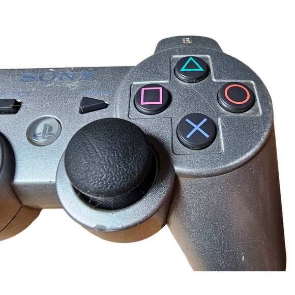 Sony Playstation 3 Silver DualShock 3 Controller Sixaxis FOR PARTS READ DESCRIPT - Picture 4 of 12